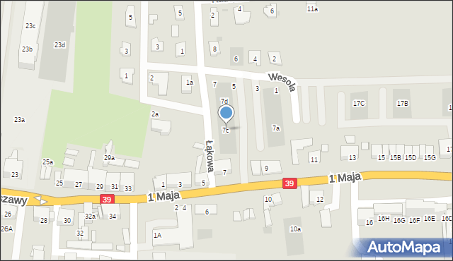 Namysłów, 1 Maja, 7c, mapa Namysłów