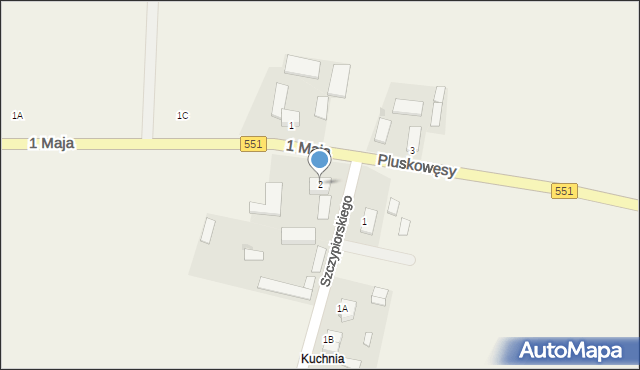 Nowa Chełmża, 1 Maja, 2, mapa Nowa Chełmża