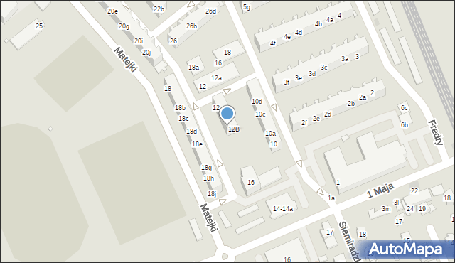 Nowa Sól, 1 Maja, 14B, mapa Nowa Sól
