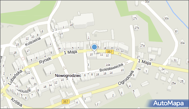 Nowogrodziec, 1 Maja, 10b, mapa Nowogrodziec