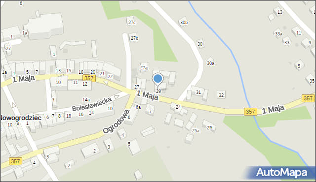 Nowogrodziec, 1 Maja, 29, mapa Nowogrodziec