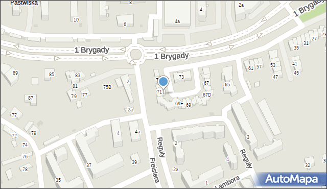 Nowy Sącz, 1 Brygady, 71A, mapa Nowego Sącza