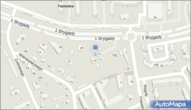 Nowy Sącz, 1 Brygady, 81, mapa Nowego Sącza