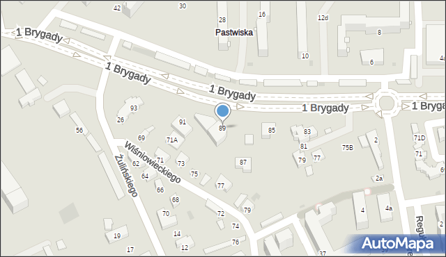 Nowy Sącz, 1 Brygady, 89, mapa Nowego Sącza