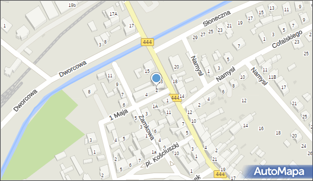 Odolanów, 1 Maja, 2, mapa Odolanów