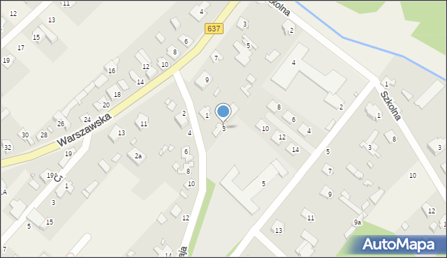 Okuniew, 1 Maja, 3, mapa Okuniew