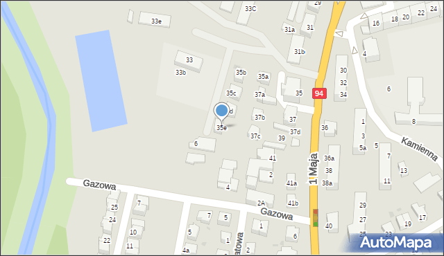 Oława, 1 Maja, 35e, mapa Oława
