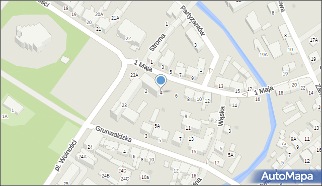 Olecko, 1 Maja, 4, mapa Olecko
