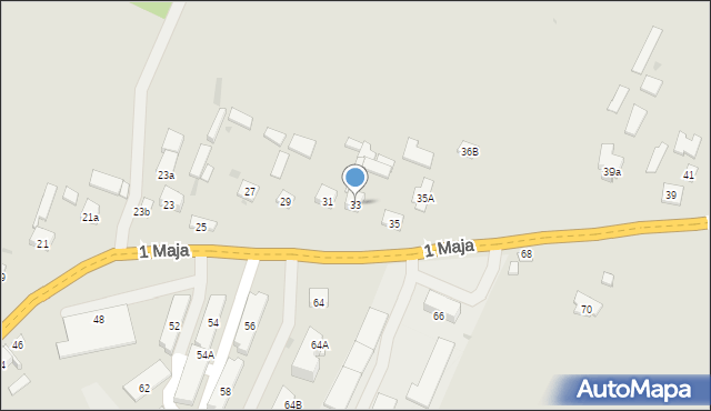 Opatów, 1 Maja, 33, mapa Opatów