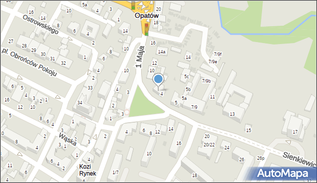 Opatów, 1 Maja, 6, mapa Opatów