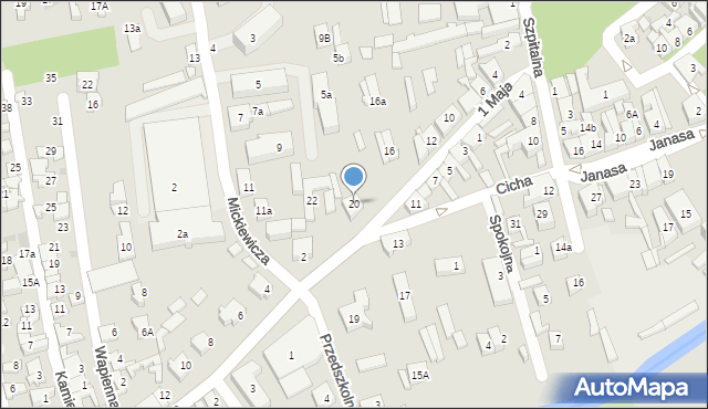 Opoczno, 1 Maja, 20, mapa Opoczno