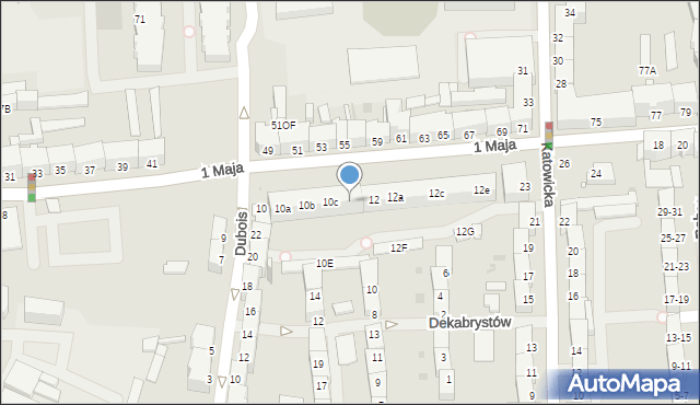 Opole, 1 Maja, 10d, mapa Opola