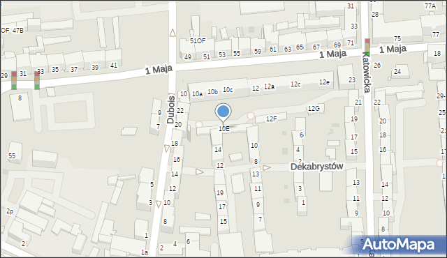 Opole, 1 Maja, 10E, mapa Opola