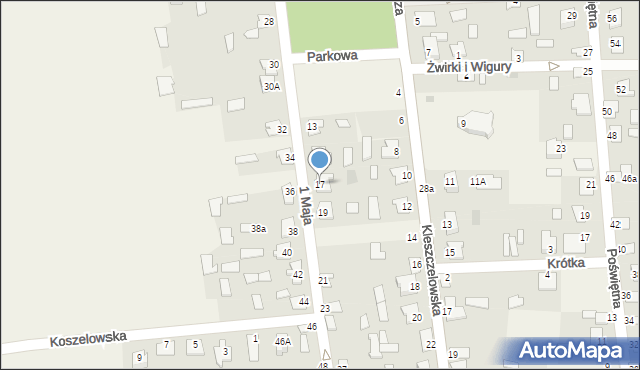 Orla, 1 Maja, 17, mapa Orla