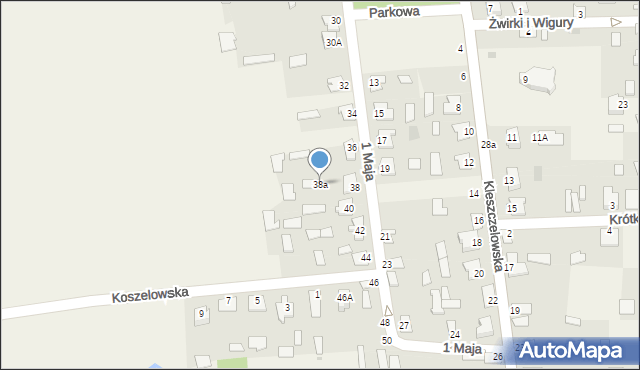 Orla, 1 Maja, 38a, mapa Orla