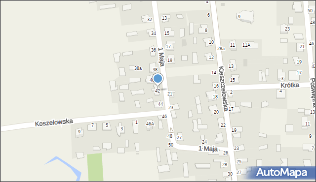 Orla, 1 Maja, 42, mapa Orla