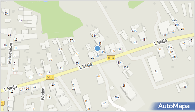 Orneta, 1 Maja, 31, mapa Orneta