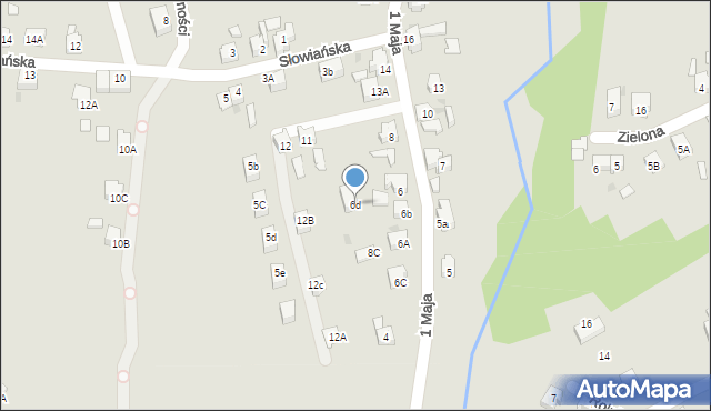 Orzesze, 1 Maja, 6d, mapa Orzesze