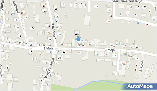 Otmuchów, 1 Maja, 23, mapa Otmuchów