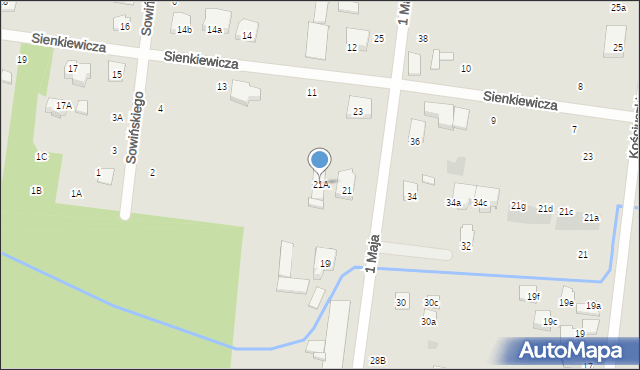 Ożarów Mazowiecki, 1 Maja, 21A, mapa Ożarów Mazowiecki