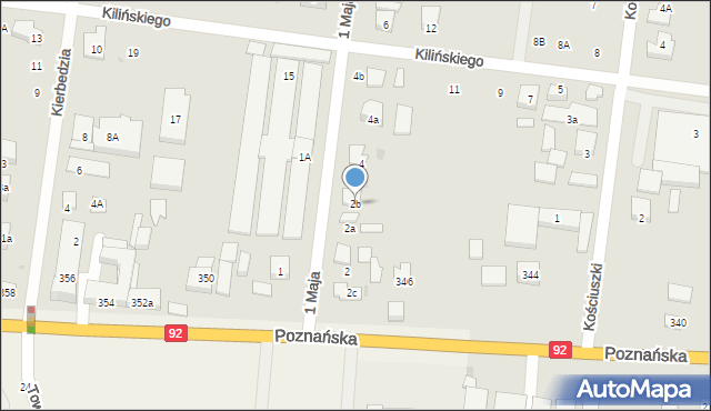 Ożarów Mazowiecki, 1 Maja, 2b, mapa Ożarów Mazowiecki