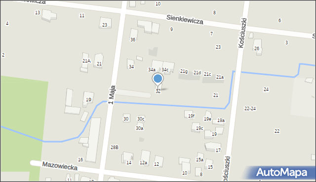 Ożarów Mazowiecki, 1 Maja, 32, mapa Ożarów Mazowiecki