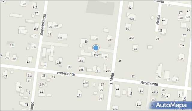 Ożarów Mazowiecki, 1 Maja, 33a, mapa Ożarów Mazowiecki