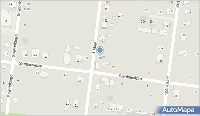 Ożarów Mazowiecki, 1 Maja, 38, mapa Ożarów Mazowiecki