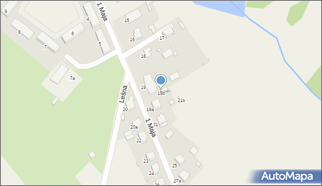 Panki, 1 Maja, 19b, mapa Panki