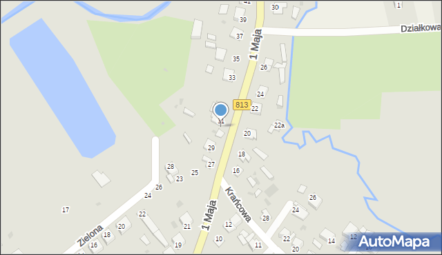 Parczew, 1 Maja, 31B, mapa Parczew