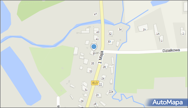 Parczew, 1 Maja, 37, mapa Parczew