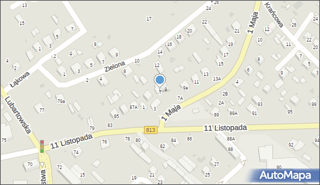 Parczew, 1 Maja, 7, mapa Parczew