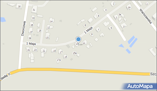 Pasym, 1 Maja, 13a, mapa Pasym