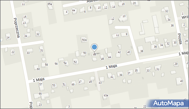 Pawłowice, 1 Maja, 48, mapa Pawłowice