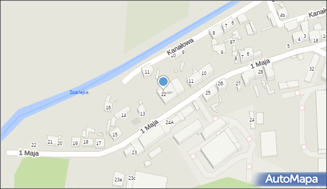 Piekary Śląskie, 1 Maja, 12, mapa Piekary Śląskie