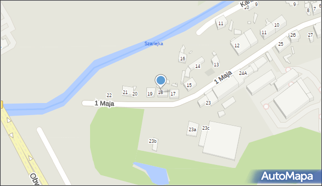 Piekary Śląskie, 1 Maja, 18, mapa Piekary Śląskie