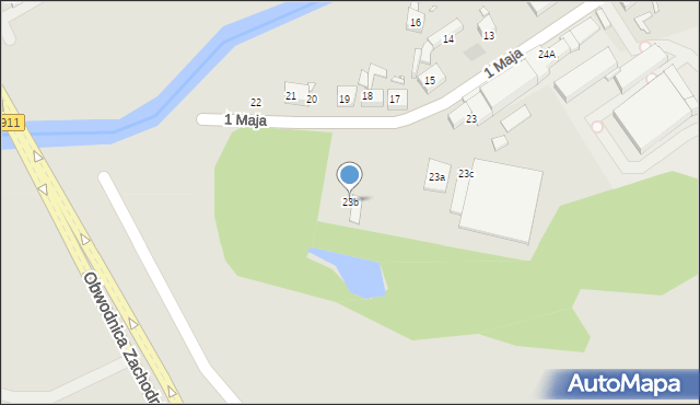 Piekary Śląskie, 1 Maja, 23b, mapa Piekary Śląskie