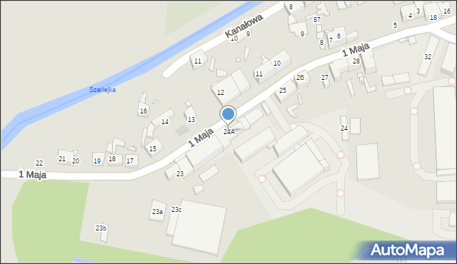 Piekary Śląskie, 1 Maja, 24A, mapa Piekary Śląskie