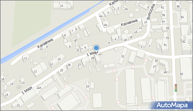 Piekary Śląskie, 1 Maja, 30, mapa Piekary Śląskie