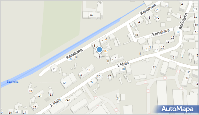 Piekary Śląskie, 1 Maja, 9, mapa Piekary Śląskie