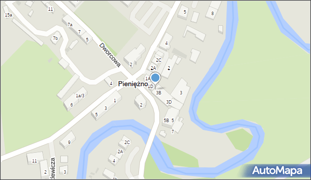 Pieniężno, 1 Maja, 3A, mapa Pieniężno