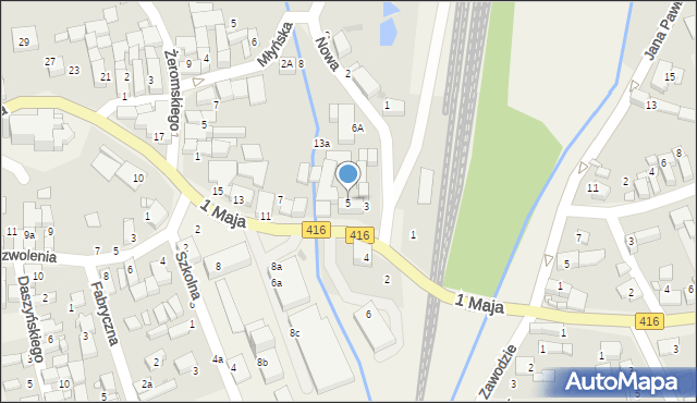 Pietrowice Wielkie, 1 Maja, 5, mapa Pietrowice Wielkie