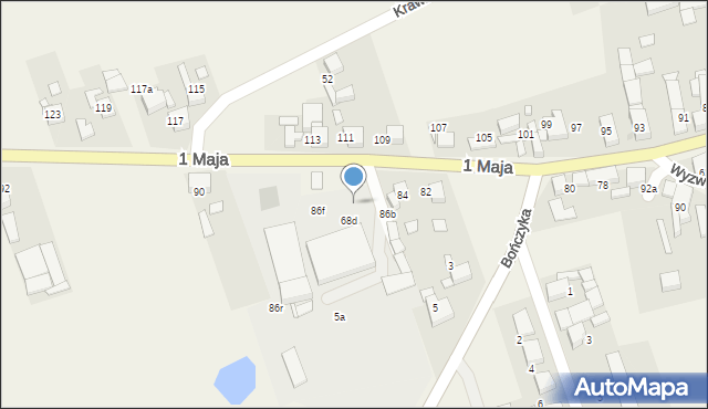 Pietrowice Wielkie, 1 Maja, 86d, mapa Pietrowice Wielkie