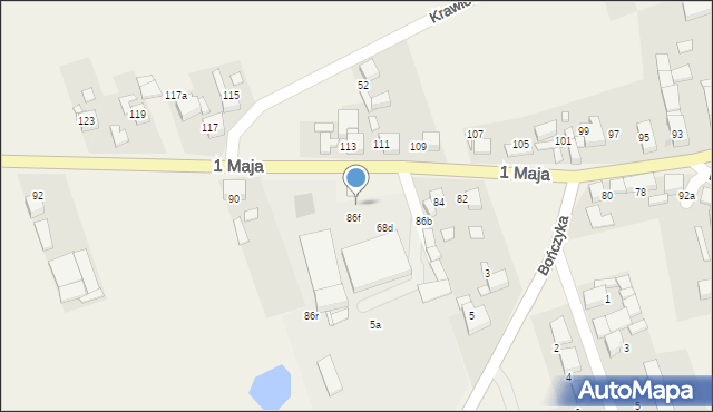 Pietrowice Wielkie, 1 Maja, 88, mapa Pietrowice Wielkie