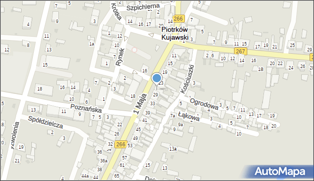 Piotrków Kujawski, 1 Maja, 27, mapa Piotrków Kujawski