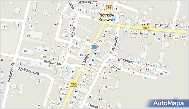 Piotrków Kujawski, 1 Maja, 29, mapa Piotrków Kujawski