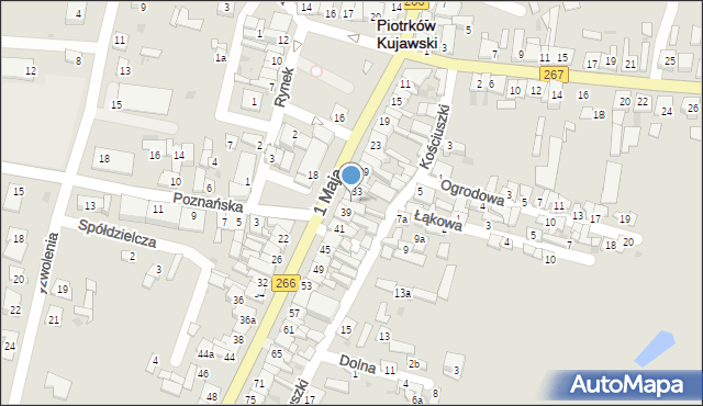 Piotrków Kujawski, 1 Maja, 35, mapa Piotrków Kujawski