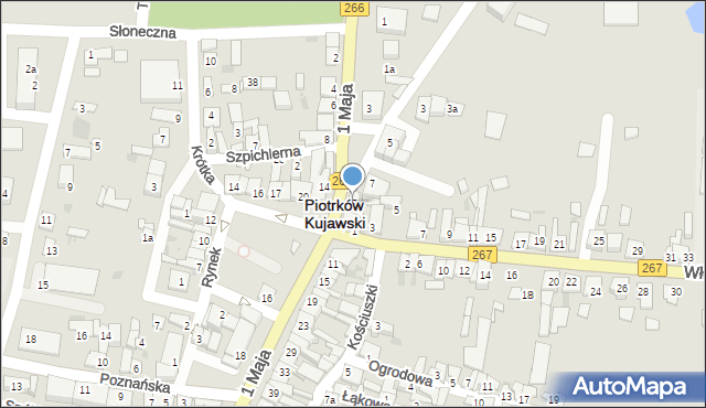 Piotrków Kujawski, 1 Maja, 5, mapa Piotrków Kujawski