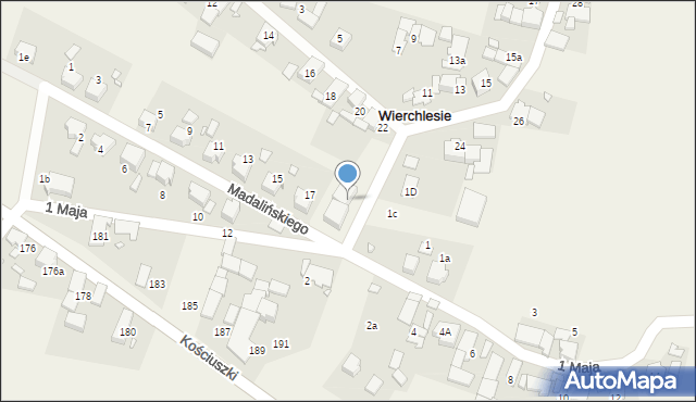 Piotrówka, 1 Maja, 1f, mapa Piotrówka
