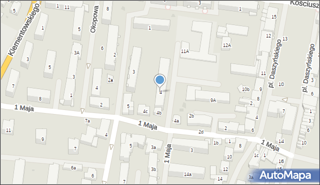 Pisz, 1 Maja, 4, mapa Pisz